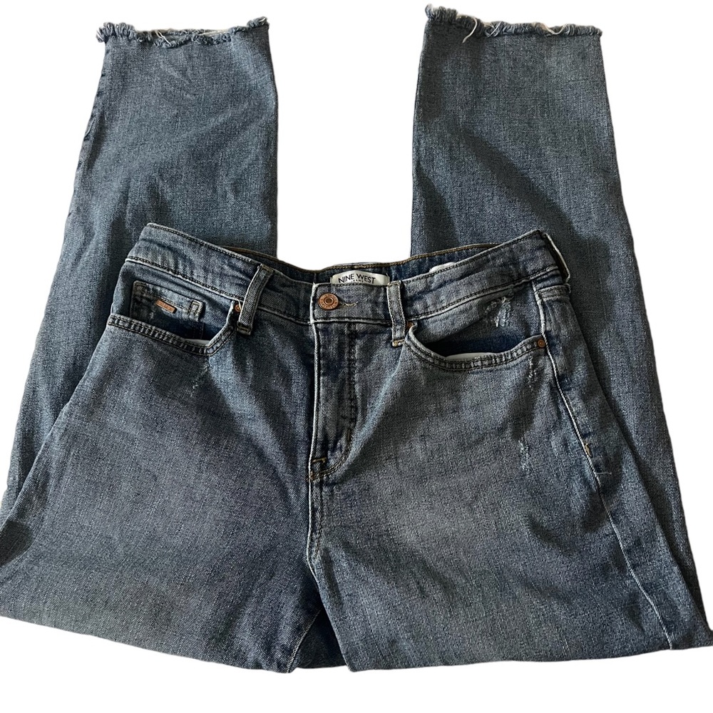 Nine West High Rise Straight Ankle Jean size 8